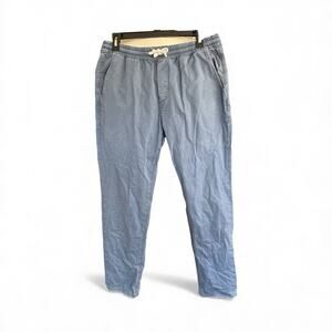 Marine Layer Mens L Saturday Slim Fit Blue Jogger Drawstring Pants Athleisure